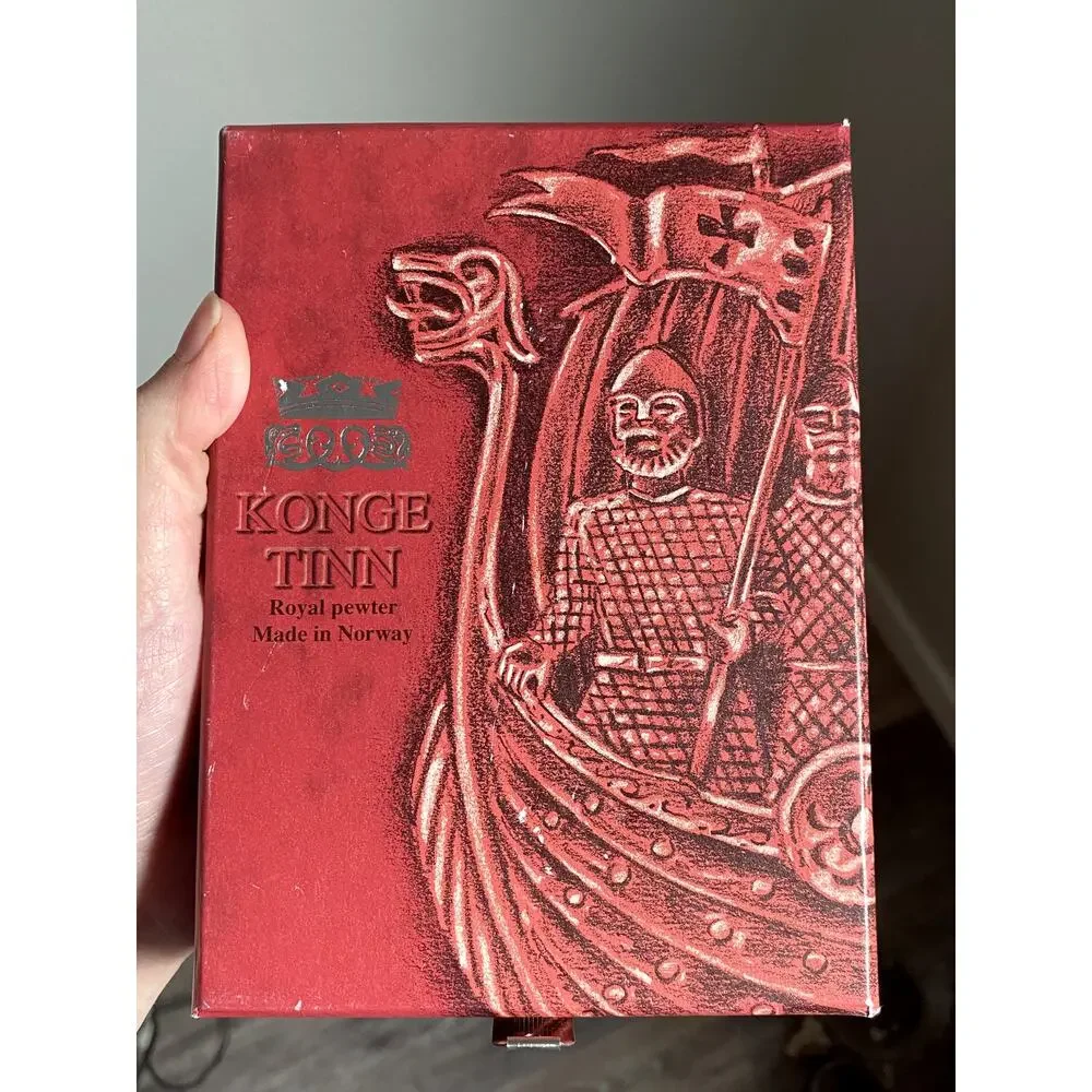 Konge Tinn Royal Pewter Norwegian Corkscrew Bottle‎ Opener Collectible Nordic